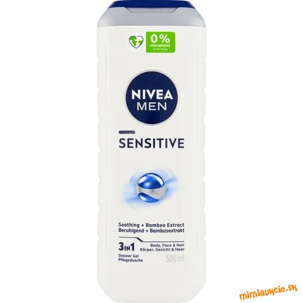 NIVEA Men Sprchovací gél Sensitive 500ml DRAZITE 2KS