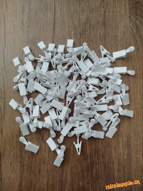 Štipčeky na garnižu do stropu... nové...88 kusov...