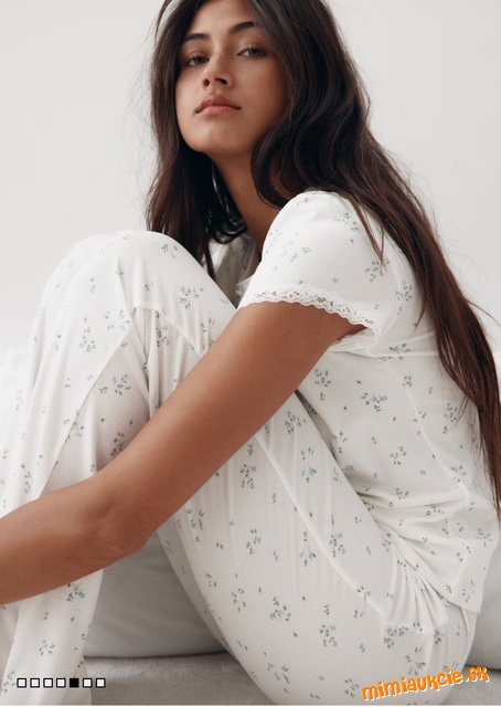 Rebrovane modalove pyzamo - novinka H&M - v predajni 30,99eur