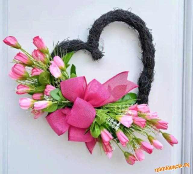 *** jarný venček - srdce s krokusmi***