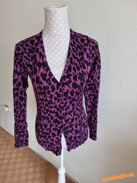 Fialovo-čierny svetrík S