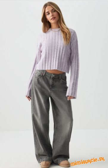 ** oversize fialový pulover ** 164