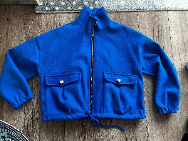 Damska bombera - uni veľkosť kralovsky modra + DARCEK