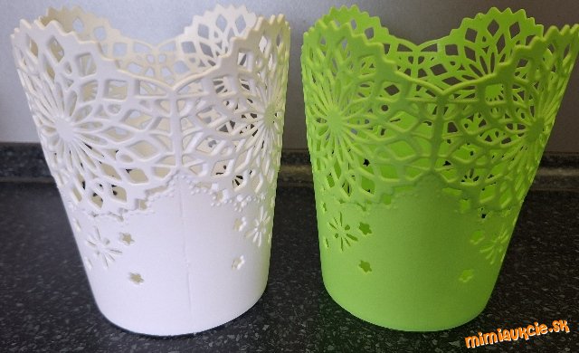 *** 2ks čipkový obal na kvetináč*** zelený+ biely***