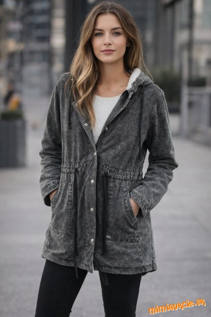 Džínsová parka podšitá barančekom