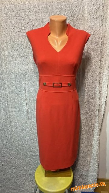 nádherné midi mandarinkové šaty Marks & spencer