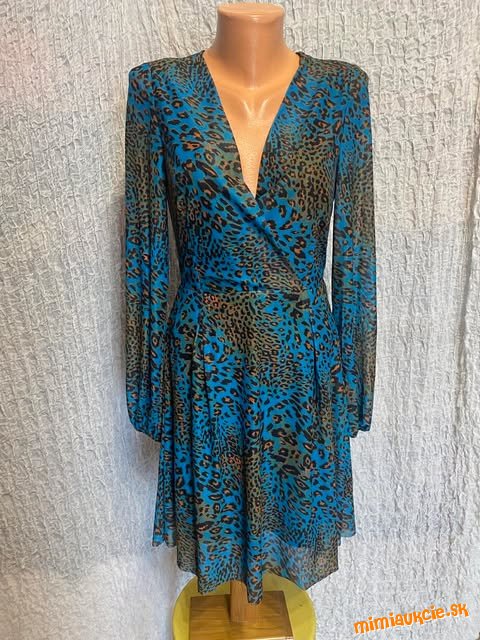 nádherné modro čierno oranžové šaty FemeStage