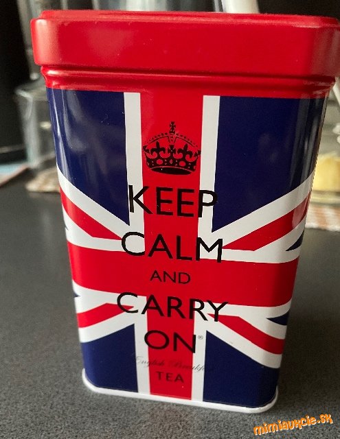 Kovová krabička/nádobka od anglického čaju