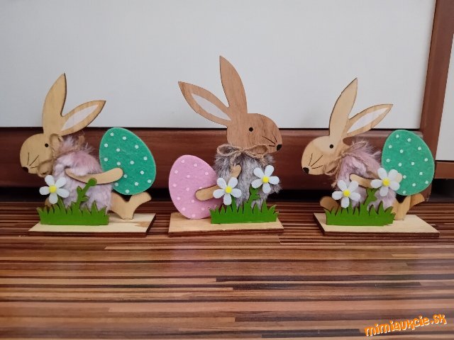 Drevené veľkonočne zajace ***3ks***
