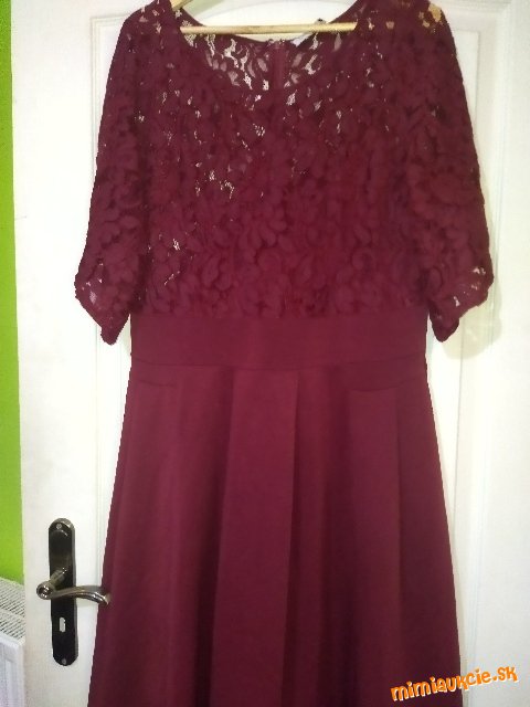Nádherné bordové šaty č. XXL
