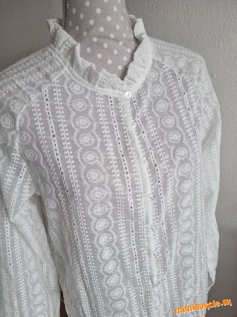 nová biela / do maslova / maderiová blúzka veľ. M