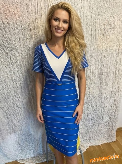 krásne parížsko modro biele šaty Trynite