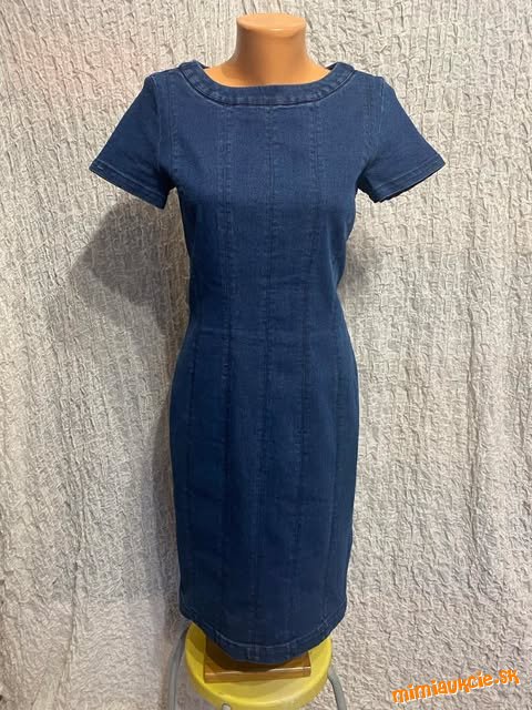 modré elastické riflové šaty Tatuum