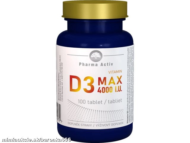 *** Vitamín D3 MAX 4000 I.U. 100 tabliet *** - XXL dávka  pre celú rodinku...