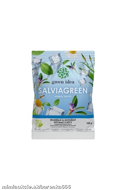 +++Salviagreen - bylinné cukríky -100 g *** - dýchací systém, škrabanie v krku...