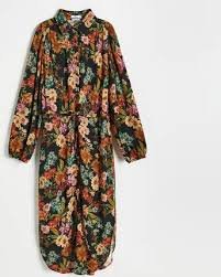 nádherné farebné kvetované košeľové šaty Reserved