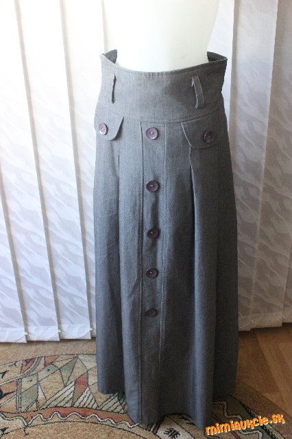 Elegantná sivá sukňa ... S....36....Nepremeškajte !!! Pribalím darček...