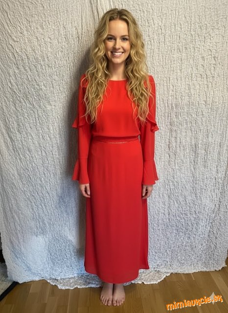 nádherné dlhé červené šaty oasis