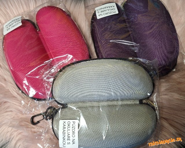 *** 3ks puzdru na okuliare - ružova- fialova- strieborná***