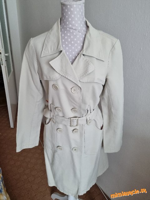 krémový trenčkot Kenvelo veľ. L