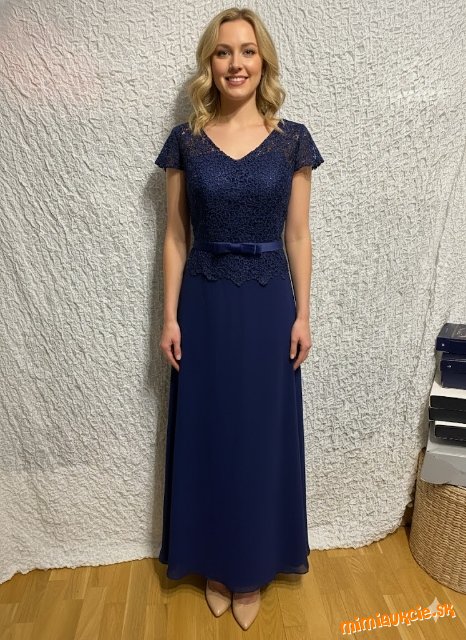 prekrásne dlhé modré spoločenské šaty Pretty women p.c. 85 eur