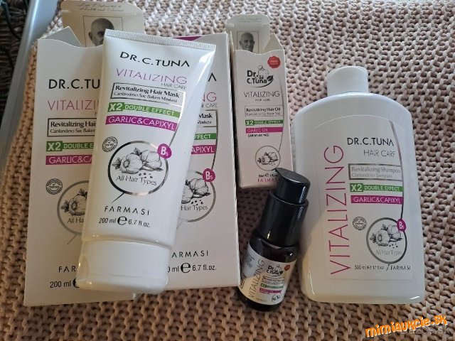 Cesnakovy set-2x maska, cesnakovy sampon 500ml+revitalizacny olej s cesnakom