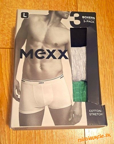 3-balenie boxeriek MEXX !!! Nove s krabicou !!! Velkost L !!! VASA CENA