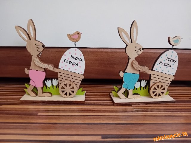 Drevené veľkonočne zajace ***2ks***