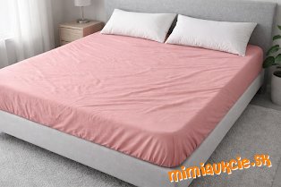 Ružová bavlnená plachta na dvolôžko