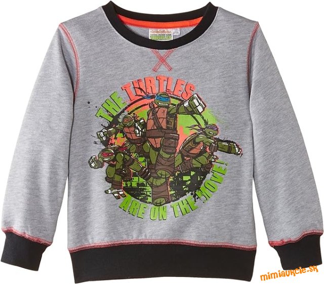 Chlapčenská bavlnená mikina NINJA KORYTNAČKY sivá (OE1302)|3 roky (98cm)