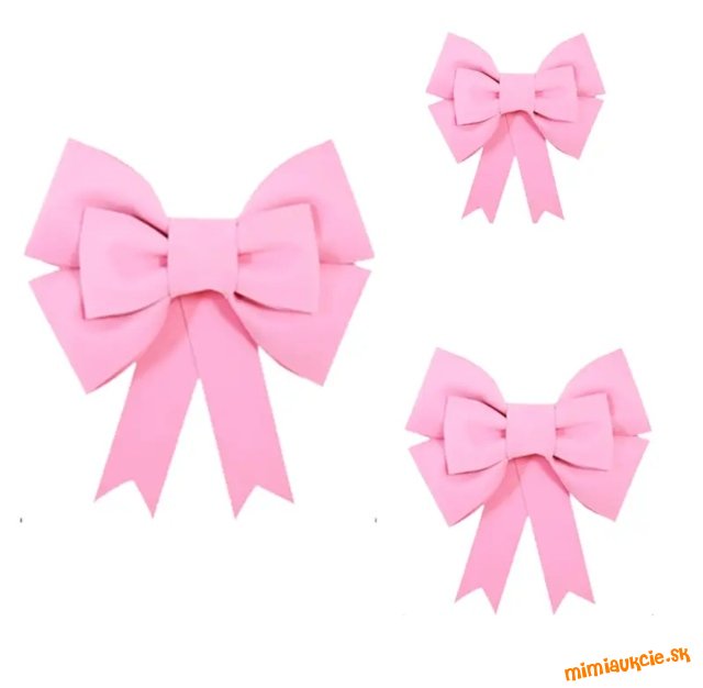 Ružová dekoratívna mašla **2ks***