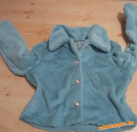 Plyšový modrý  kabátik
