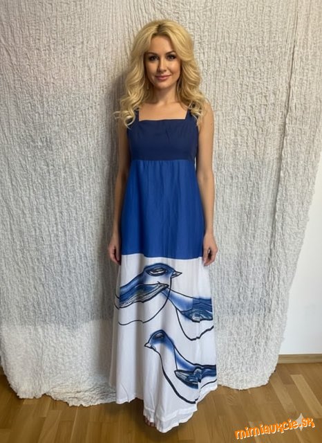 modro biele úžasné šaty Solar.
