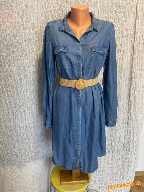 lyocelové košeľové šaty Mohito