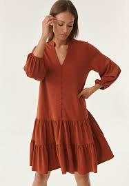 nádherné škoricové úpletové šaty Tatuum