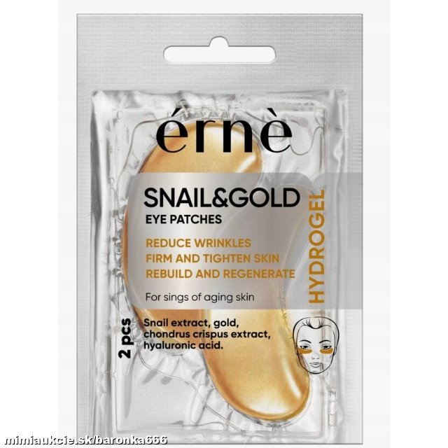 ERNE Hydrogélové VANKÚŠIKY pod oči SNAIL GOLD 1 pár/bal