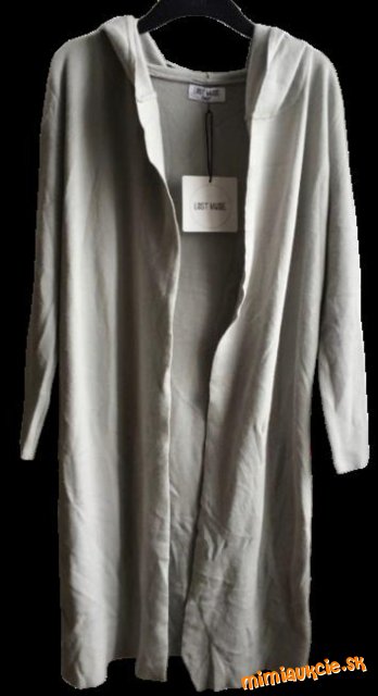 LOST MUSE EIGHT dlhý sivý kardigan, kabátik vel.36/S...