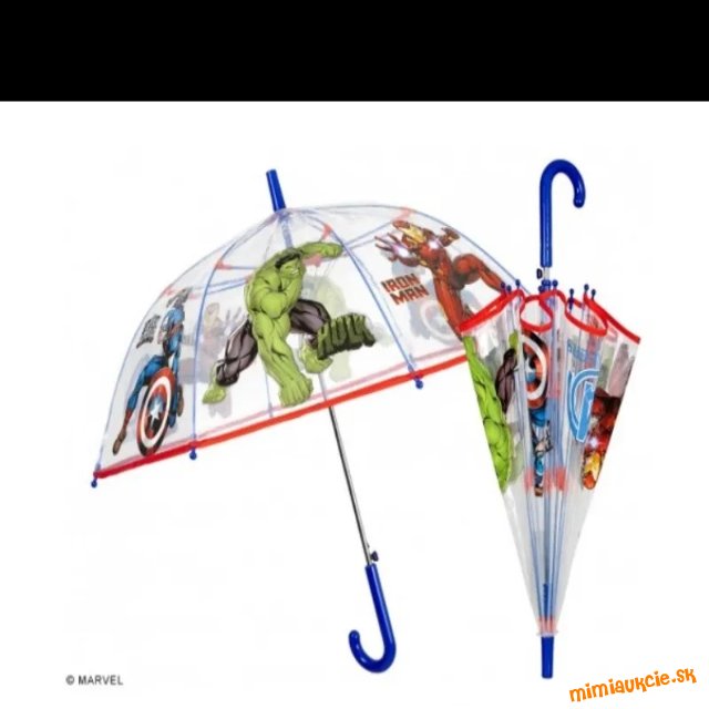 Perletti Kids, Detský automatický dáždnik AVENGERS Transparent, 75282