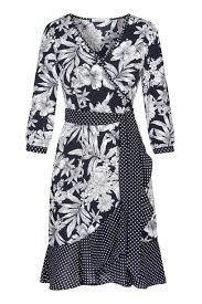 nádherné čierno biele kombinované zavinovacie šaty Quiosque