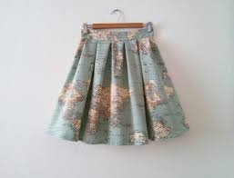 ** áčková mini sukňa s mapami **