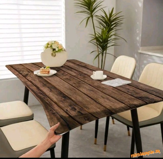 *** obrus s gumičkou*** 75x120cm*** vzor drevo***