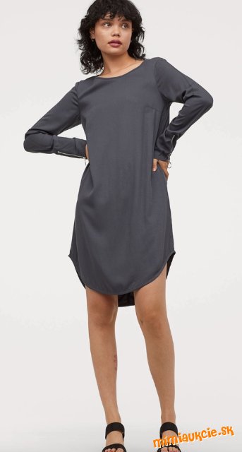 H&M tmavosivé šaty vel.XS