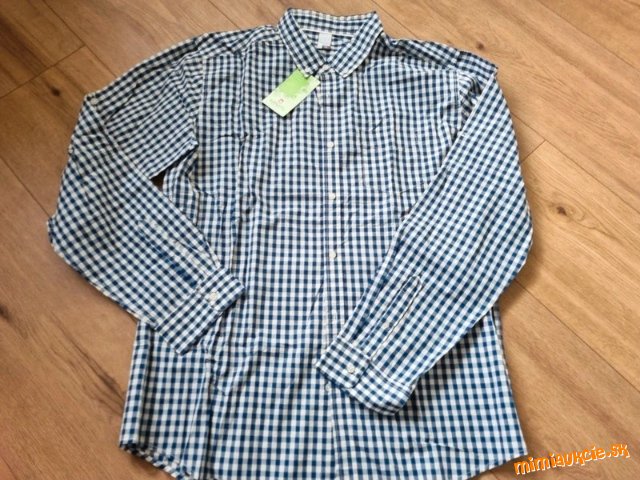 nová modro-biela káro pánska košeľa Authority veľ. XXL s visačkou