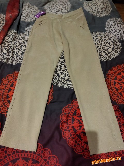 Nové pieskové elastické nohavice č. XL