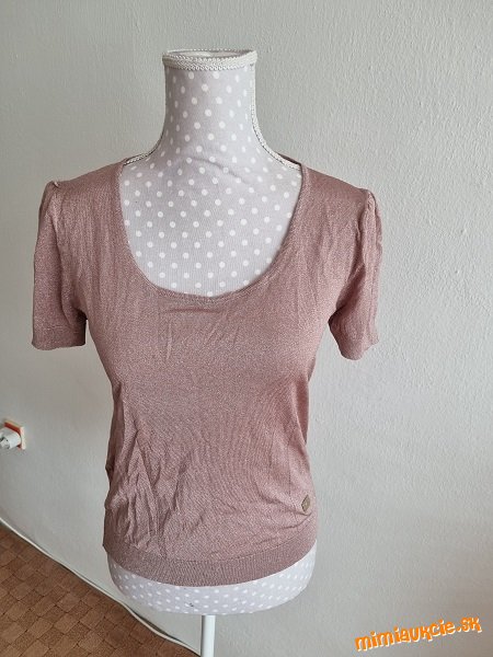 ružovo-fialkový pleteninový top s lesklým vláknom Burberry ver. 40