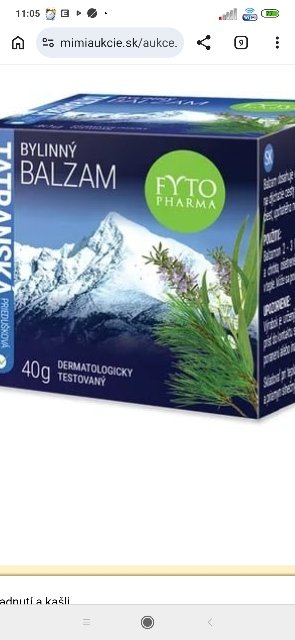 Bylinný balzam na priedušky 1x nový + grátis 1x vyskúšaný