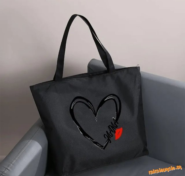 Praktická čierna taška, kabelka***LOVE MAMA***