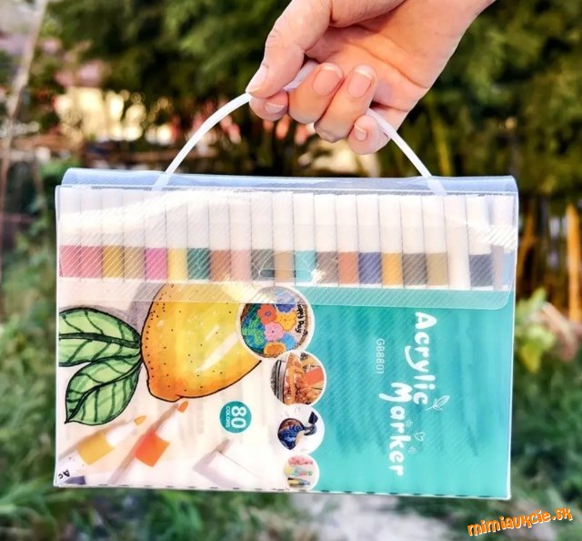 *** 60ks akrylove fixky*** maľovanie na všetky povrchy*** drevo, textil, kameň***