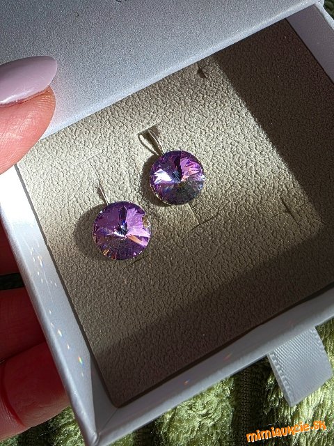 Krasne kvalitne nausnice, striebro a Swarovsky komponenty, asi 2x vzate