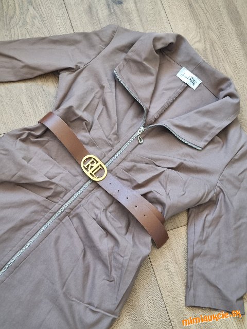 hnedé košeľové šaty Joseph Ribkoff veľ. 40 + opasok RL grátis